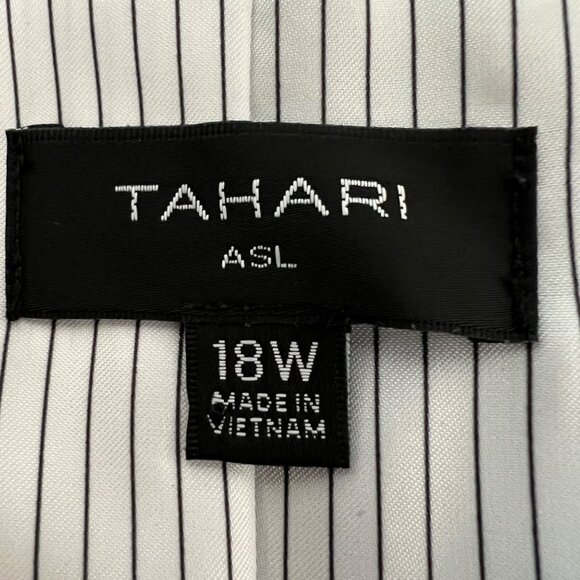 Tahari ASL Womens Plus Black 2 Button Roll Tab Jacket Career Blazer size 18W - Picture 10 of 15